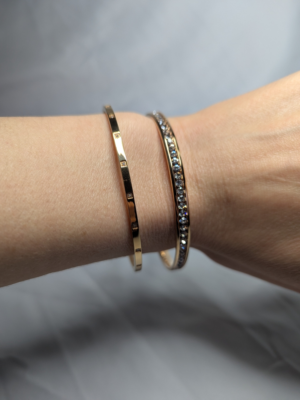 Rose Gold Stainless Steel Classic Bangle Bracelets